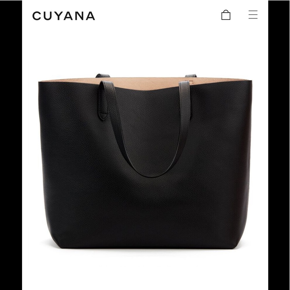 Brand New Cuyana Structured Bag - Black/Blush